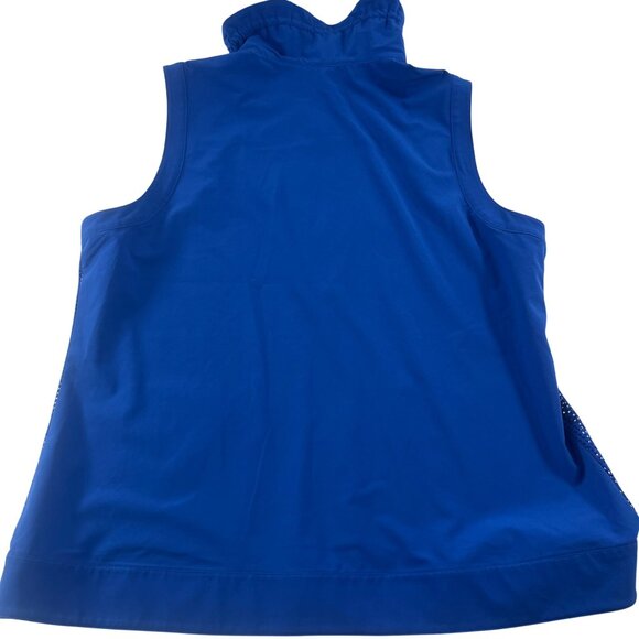 Chicos Weekends Blue Mesh Zip-Up Vest chico's Size 2 Large US - Picture 5 of 5